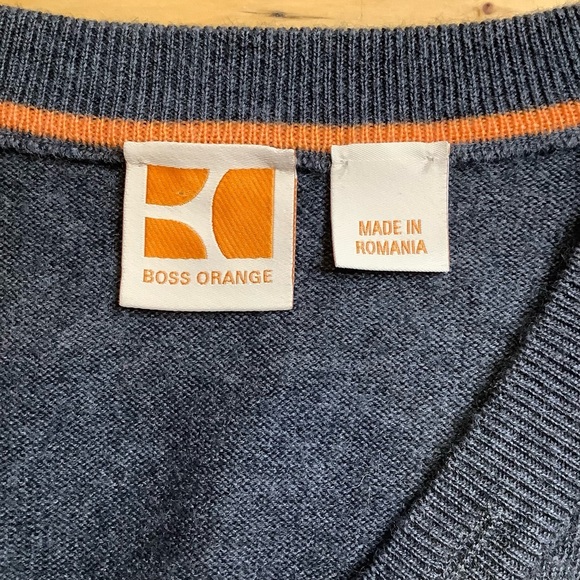 HUGO BOSS Charcoal Virgin Wool Sweater Size L - Picture 8 of 12